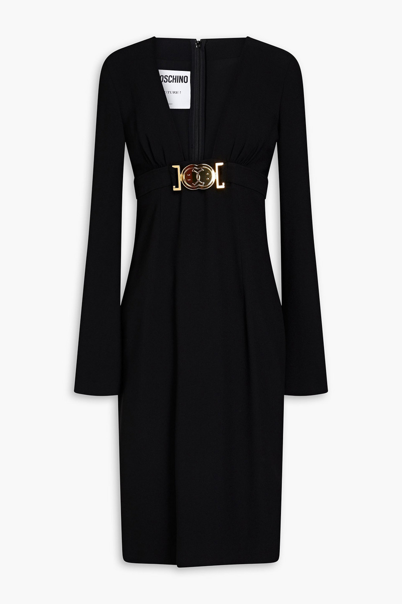 Moschino - Gathered crepe dress - Black - IT 42