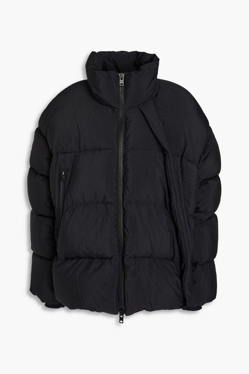 y-3 - quilted shell down jacket - black - xxs