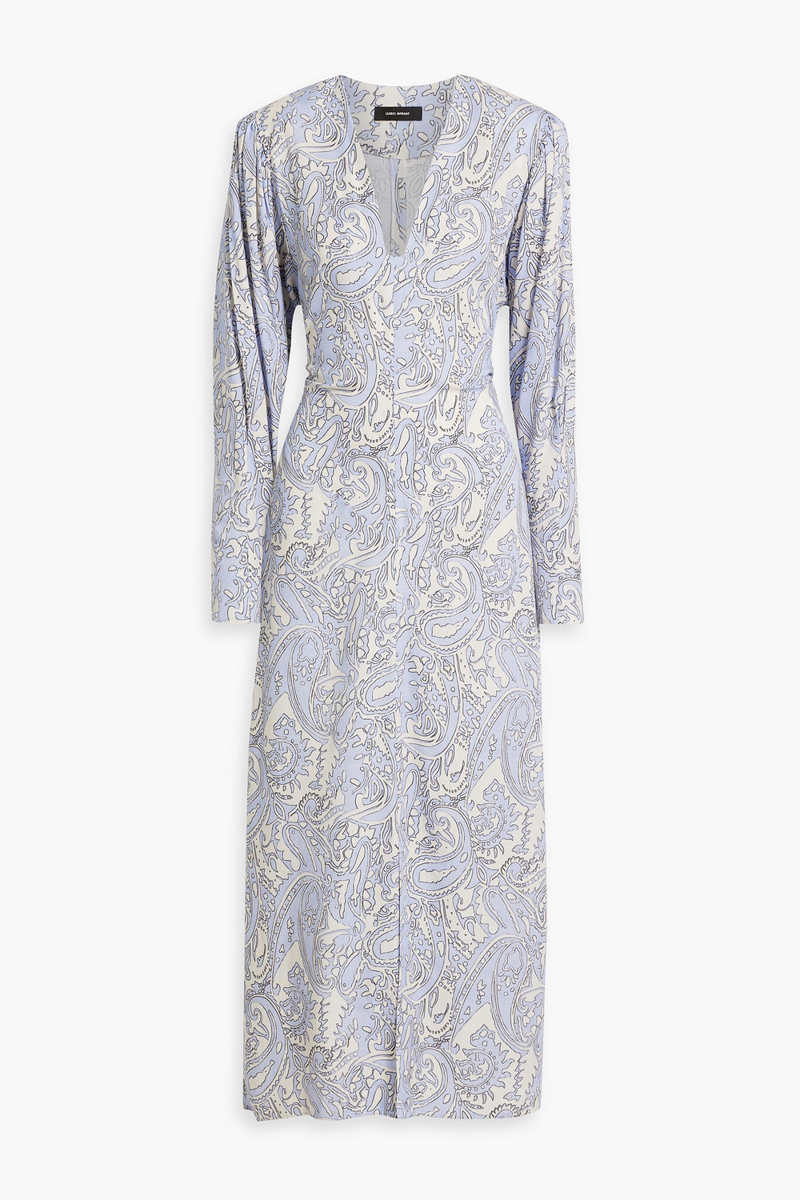 Isabel Marant - Bagenia printed Lyocell-twill maxi dress - Blue - FR 34