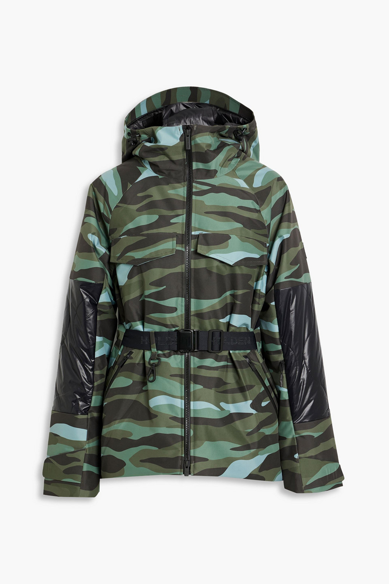 holden - quilted camouflage-print hooded ski jacket - green - m