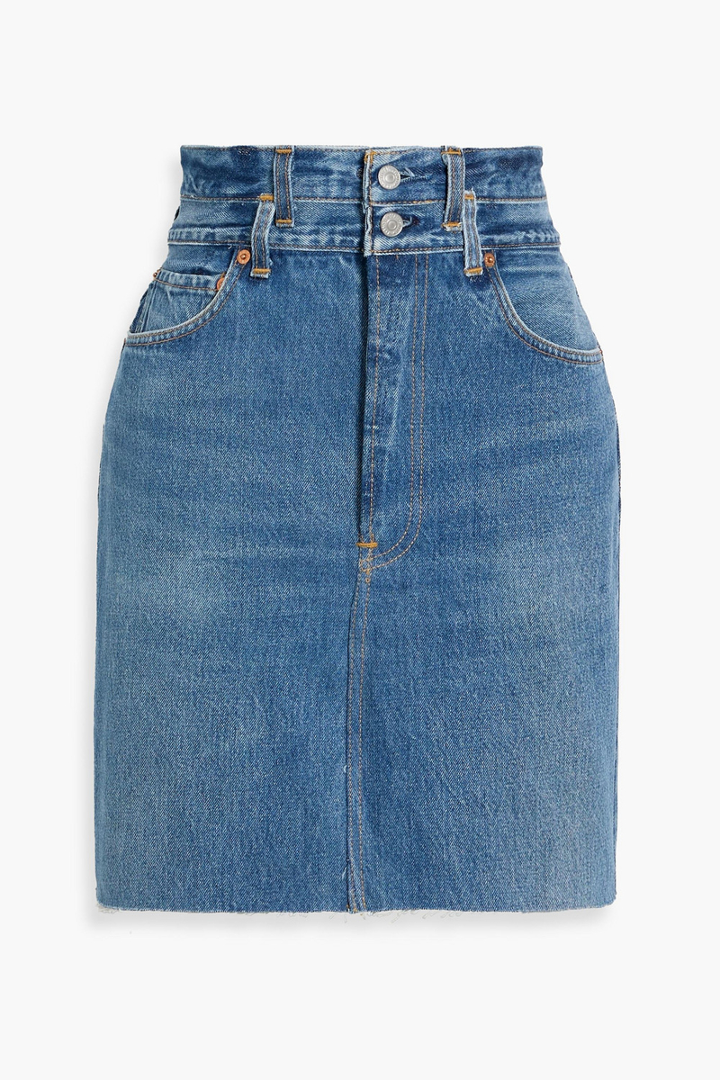 re/done with levi's - denim mini skirt - blue - 24