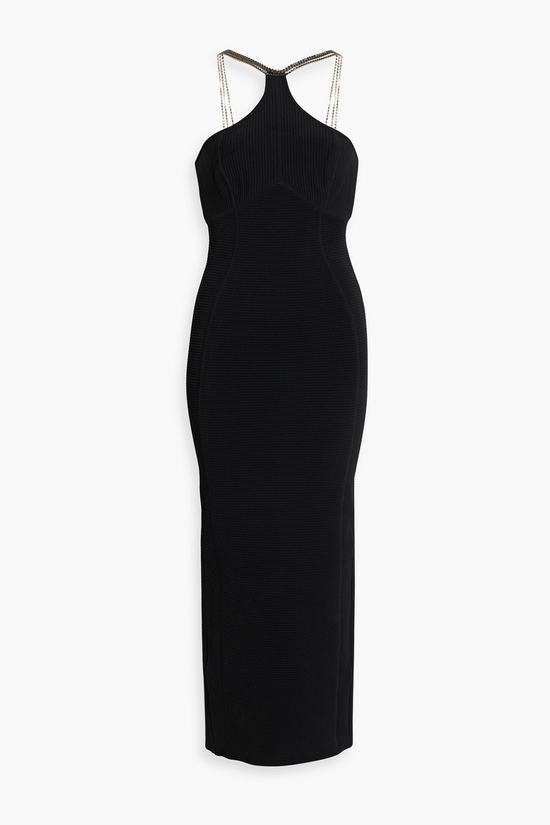 Hervé Léger - Embellished bandage maxi dress - Black - XL
