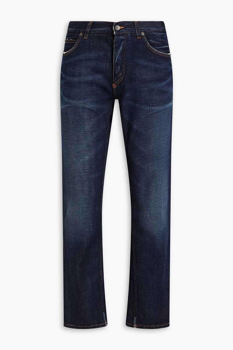 Dolce&Gabbana - Slim-fit embellished distressed denim jeans - Blue - IT 44