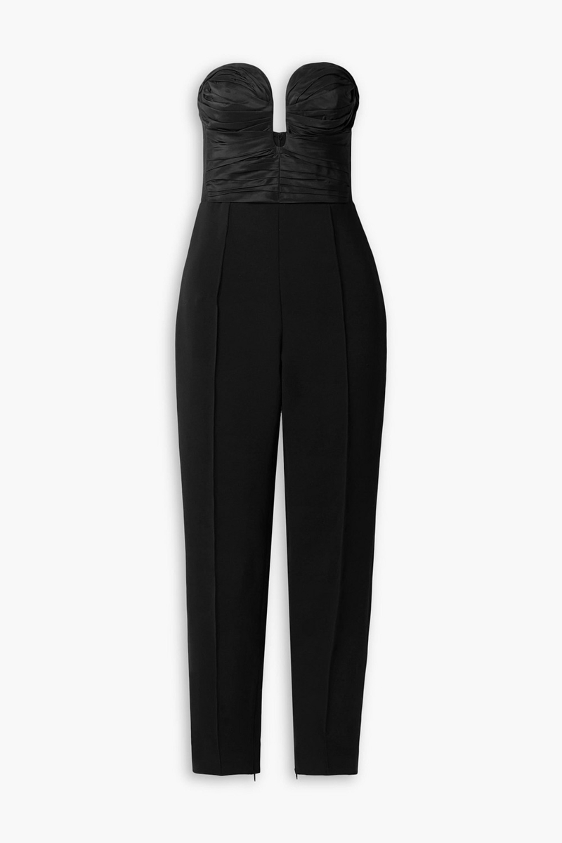 Carolina Herrera - Strapless crepe, taffeta and tulle jumpsuit - Black - US 0