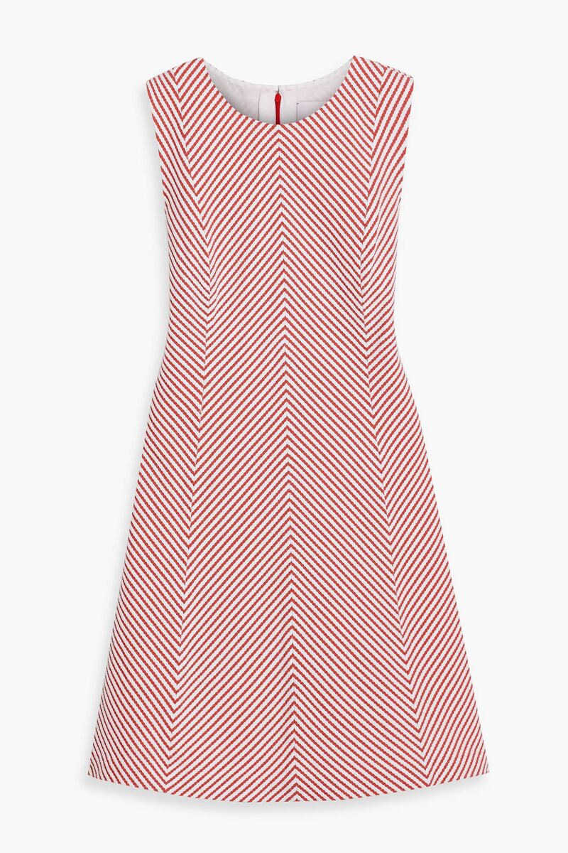 Carolina Herrera - Embroidered cotton mini dress - Red - US 10