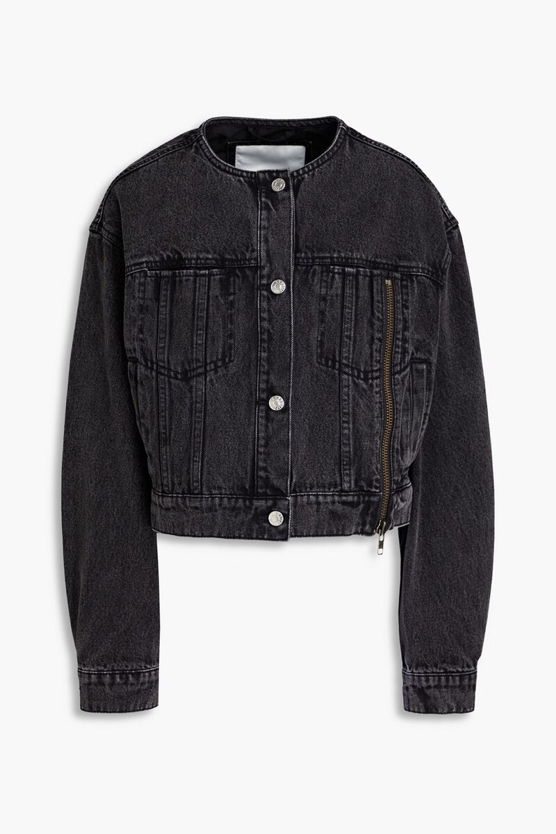 3.1 Phillip Lim - Cropped denim jacket - Black - M