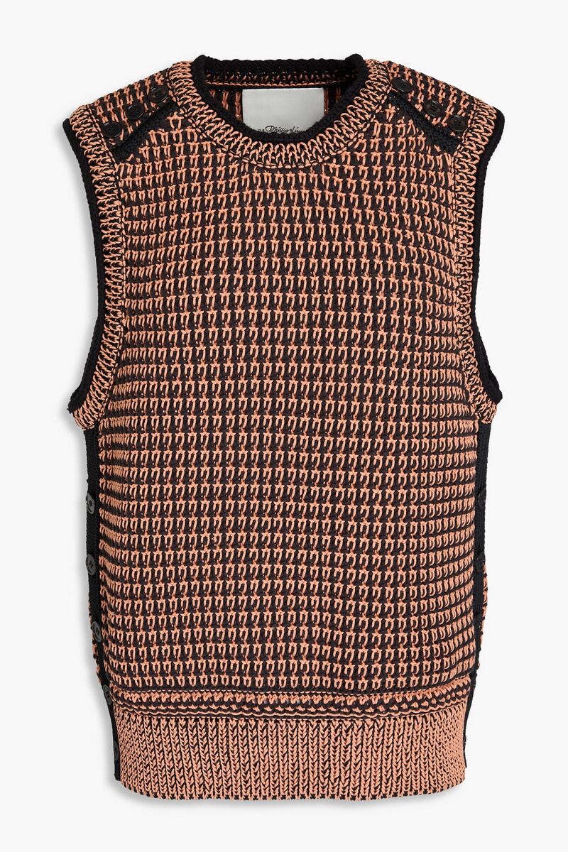 3.1 Phillip Lim - Two-tone knitted vest - Brown - S