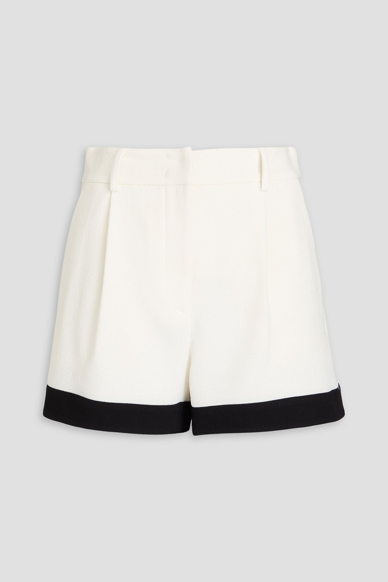 moschino - two-tone hammered-crepe shorts - white - it 42