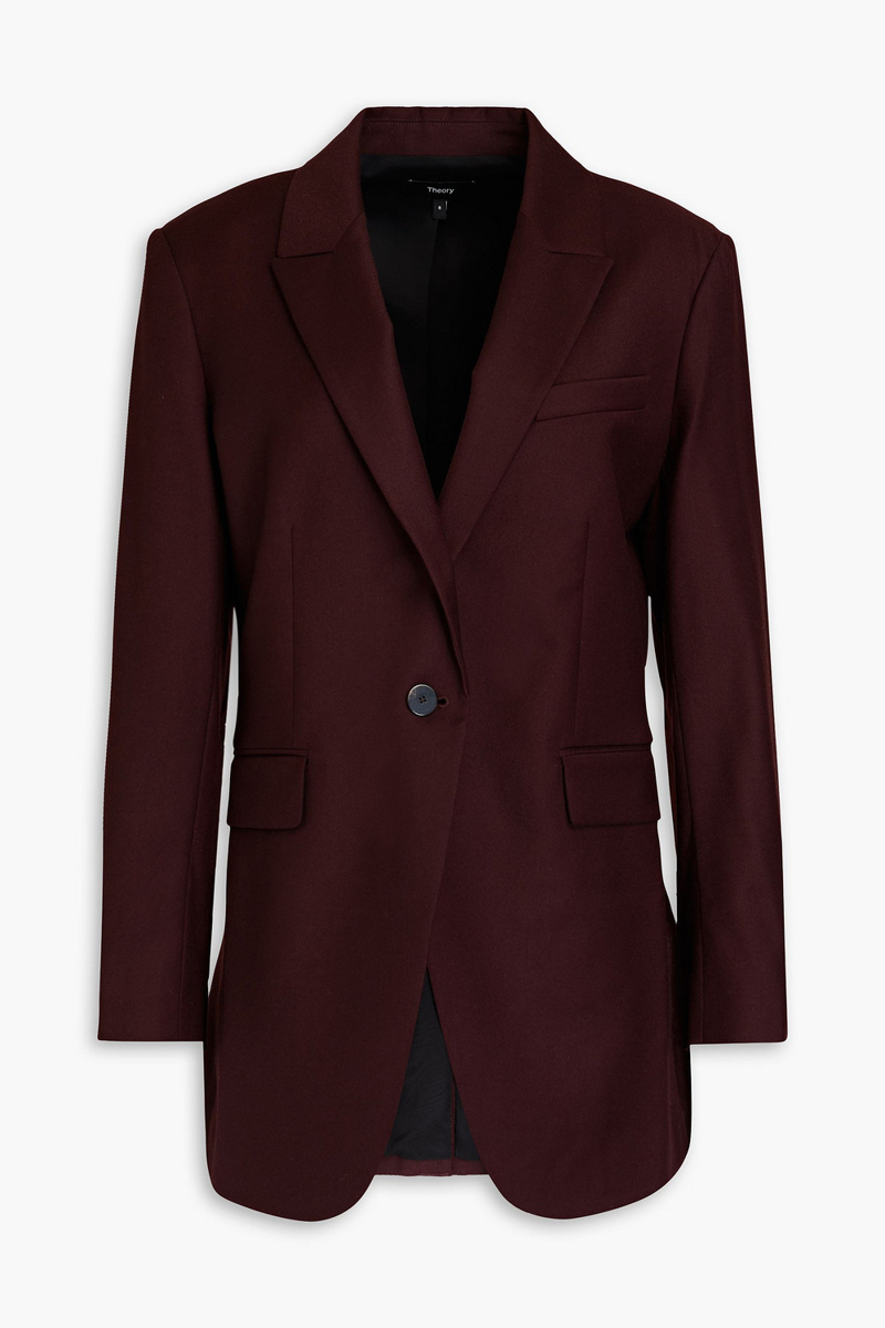 theory - wool blazer - burgundy - us 00