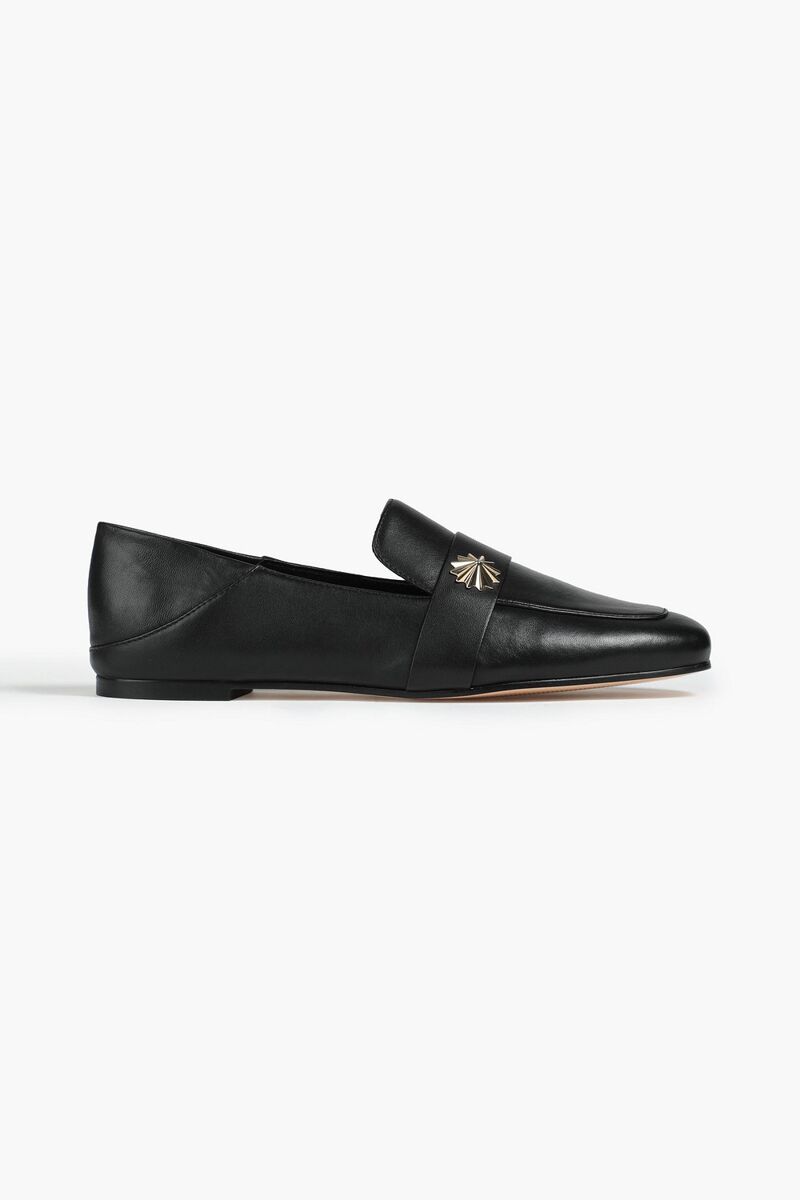 Stuart Weitzman - Wylie embellished leather loafers - Black - EU 39.5