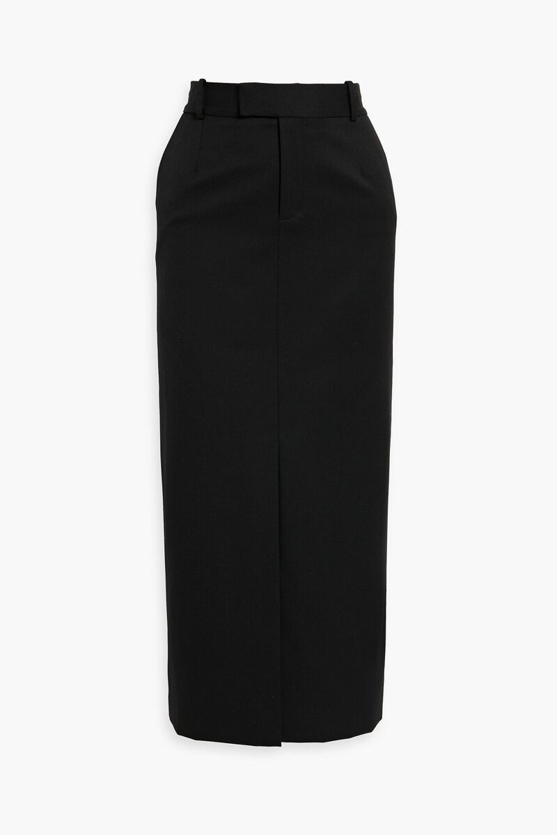 SIMKHAI - Wool-blend twill midi skirt - Black - US 4