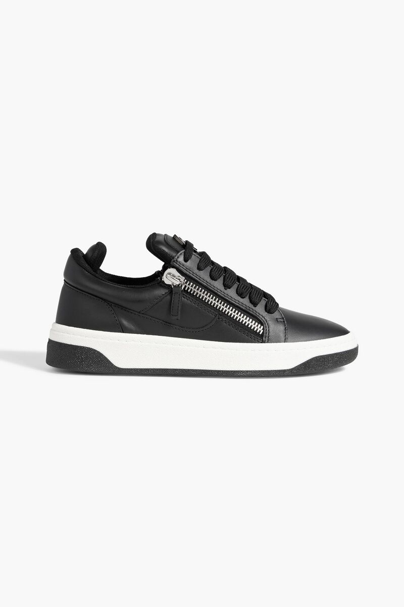 Giuseppe Zanotti - GZ 94 zip-detailed leather sneakers - Black - EU 36