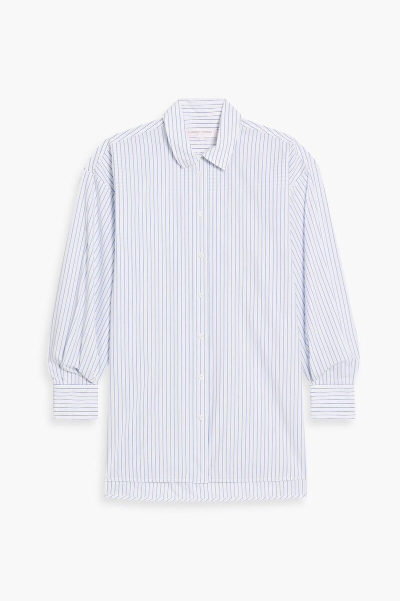 Carolina Herrera - Striped cotton-poplin shirt - White - US 4