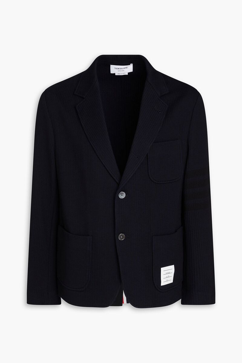 Thom Browne - Striped cotton-jacquard blazer - Blue - 2