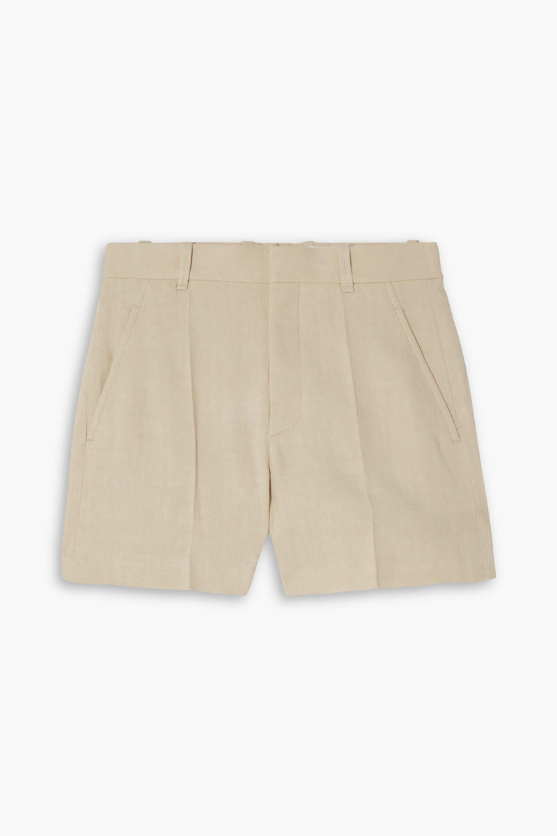 chloé - linen shorts - neutral - fr 34