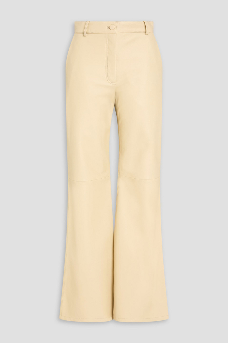 joseph - tessier leather flared pants - white - fr 36