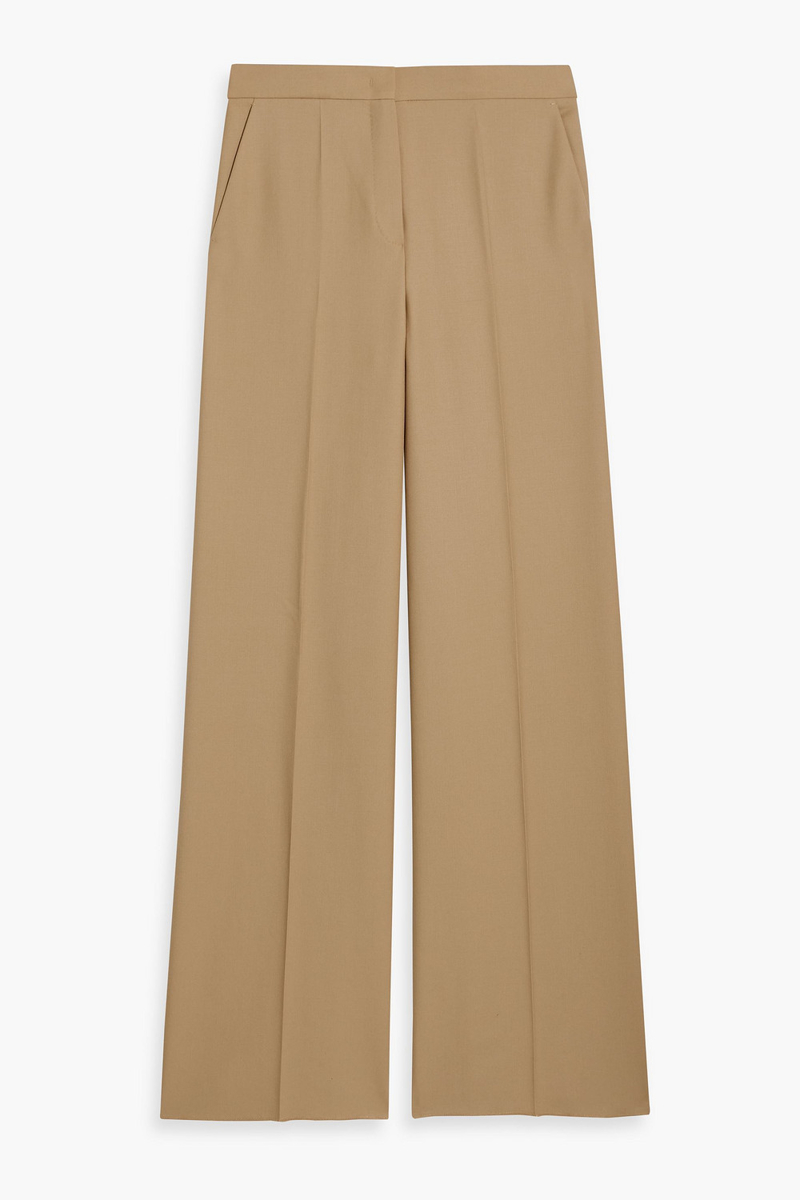 max mara - senna wool-twill wide-leg pants - neutral - it 42