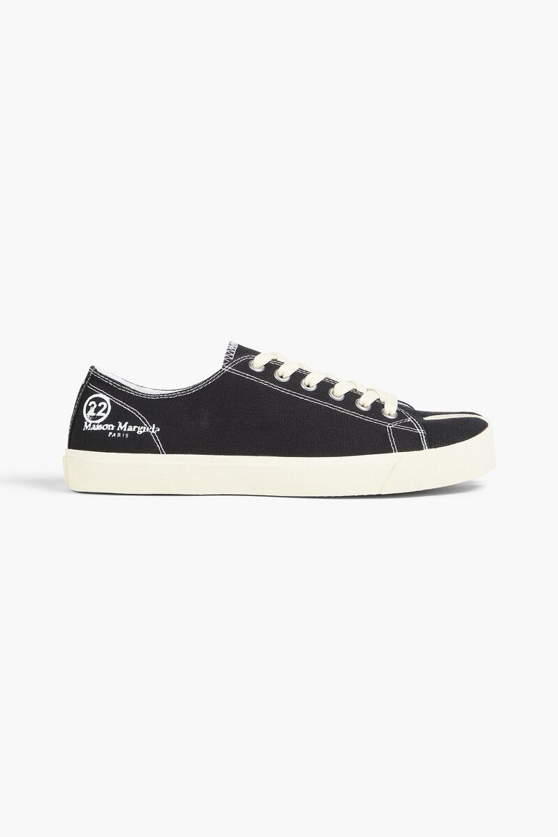 Maison Margiela - Tabi split-toe canvas sneakers - Black - EU 45