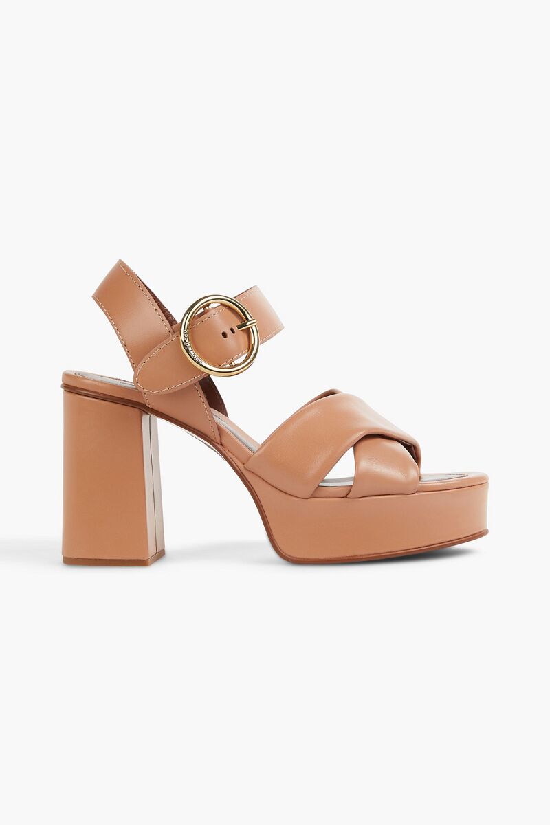 See by Chloé - Lyna leather platform sandals - Neutral - EU 40