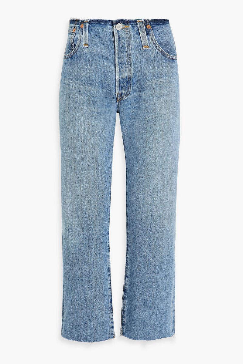RE/DONE WITH LEVI'S - Cropped high-rise straight-leg jeans - Blue - 27