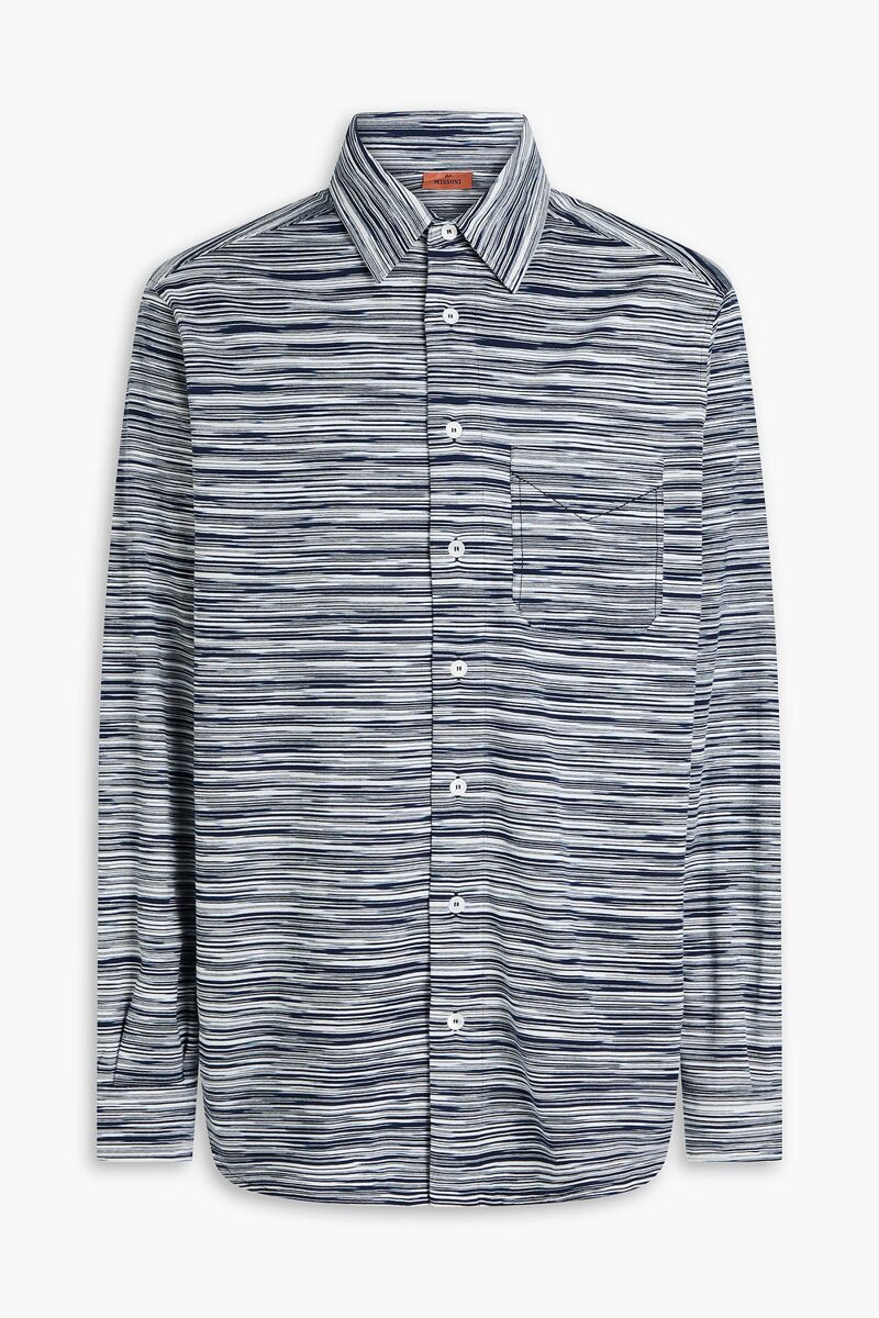 Missoni - Space-dyed cotton-jersey shirt - Blue - XS