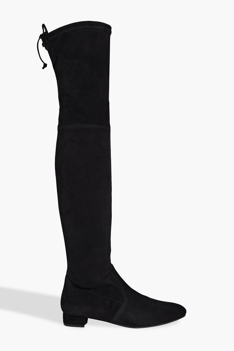 Stuart Weitzman - Genna 25 stretch-suede over-the-knee boots - Black - EU 34.5