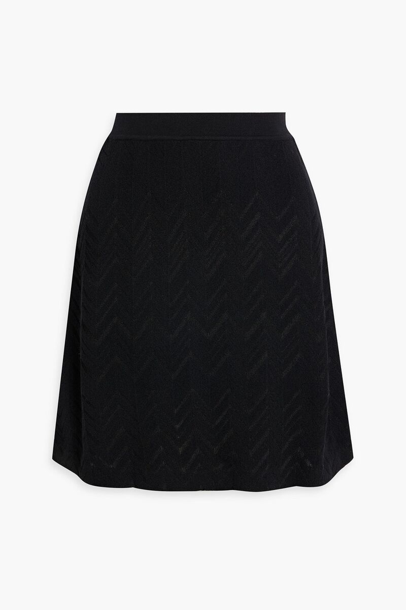 Missoni - Crochet-knit wool-blend mini skirt - Black - IT 42