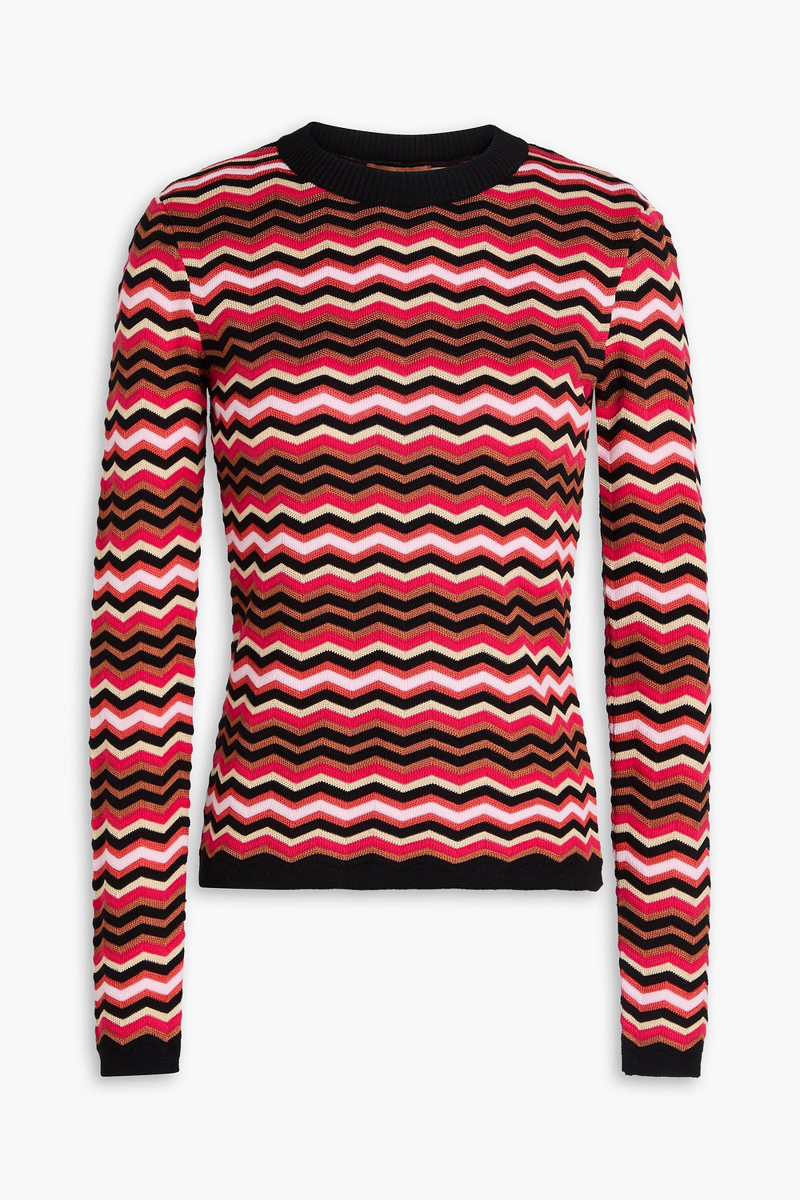 missoni - striped cotton-blend sweater - orange - it 46