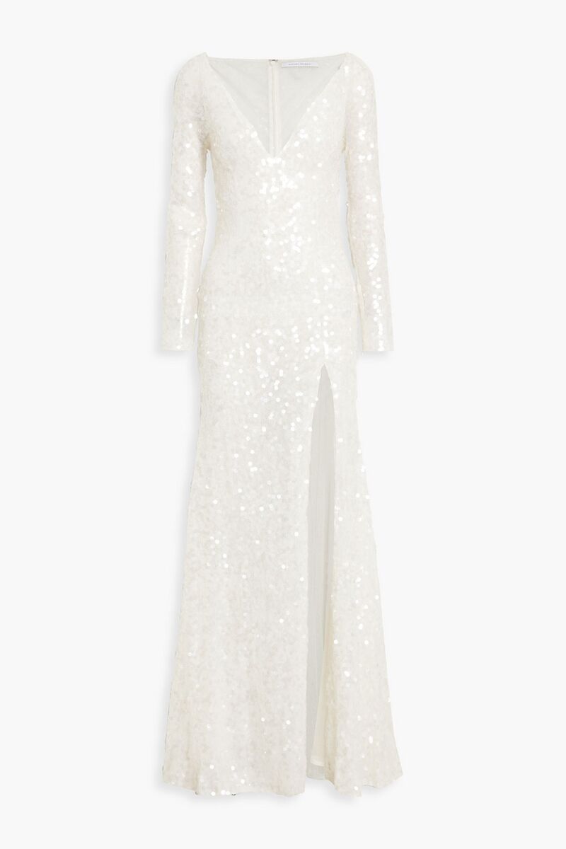 Rachel Gilbert - Fleur sequined tulle gown - White - 2