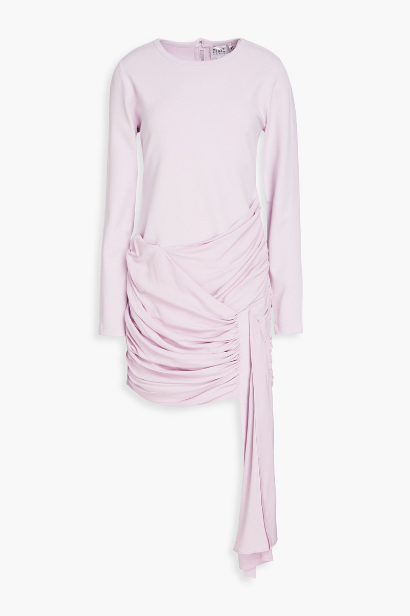 Hervé Léger - Draped ruched jersey mini dress - Purple - US 2