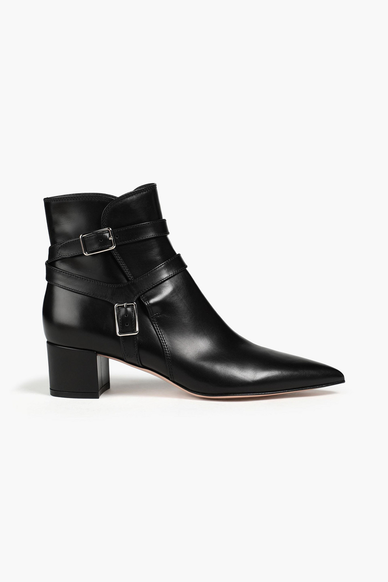 Gianvito Rossi - Roni buckled leather ankle boots - Black - EU 35.5
