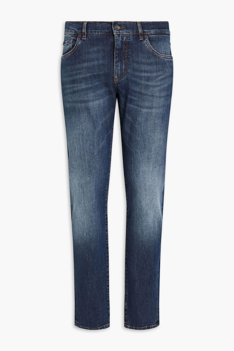 Dolce&Gabbana - Slim-fit embroidered denim jeans - Blue - IT 44