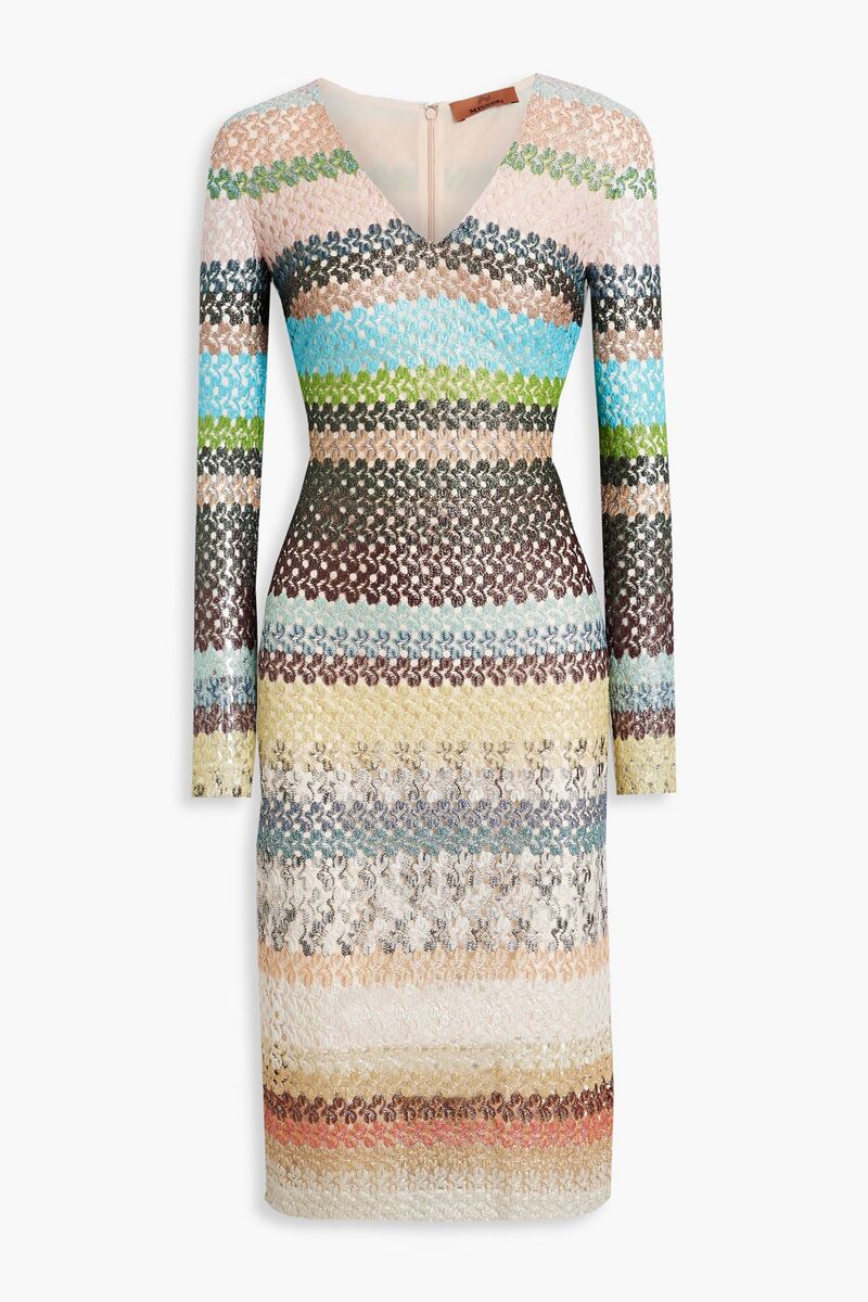 Missoni - Metallic crochet-knit dress - Multicolor - IT 38