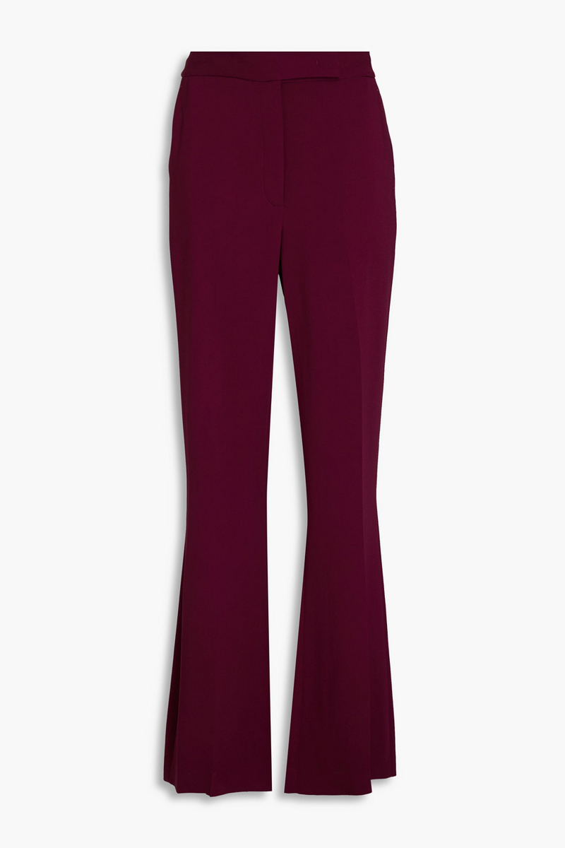 diane von furstenberg - nolan crepe flared pants - burgundy - us 00