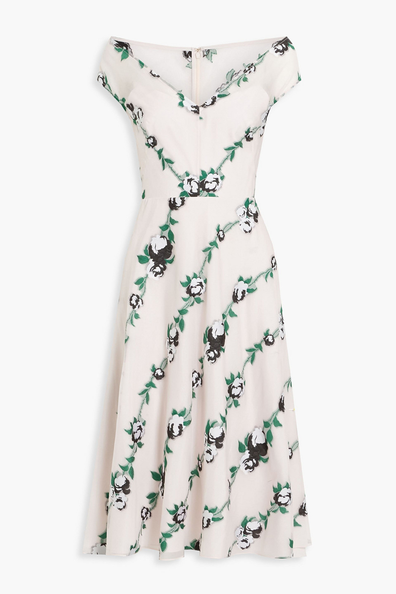 LELA ROSE - Fil coupé organza dress - Pink - US 2