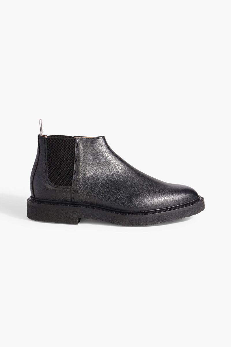 Thom Browne - Pebbled-leather Chelsea boots - Black - US 10