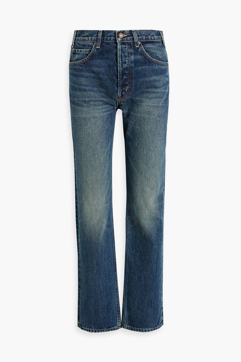 Nili Lotan - Smith faded high-rise straight-leg jeans - Blue - 30