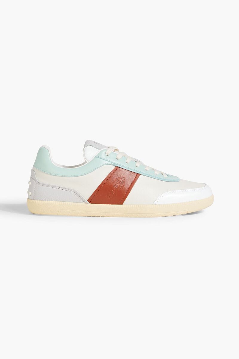 Tod's - Color-block leather sneakers - Green - EU 41