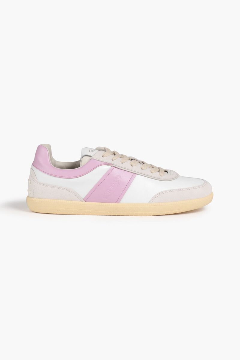 Tod's - Leather and suede sneakers - Purple - EU 41