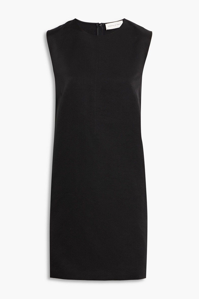 veronica de piante - sienna cotton and silk-blend mini dress - black - it 36