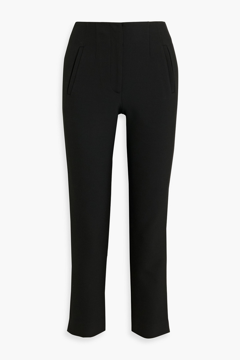 veronica beard - stila crepe slim-leg pants - black - us 0