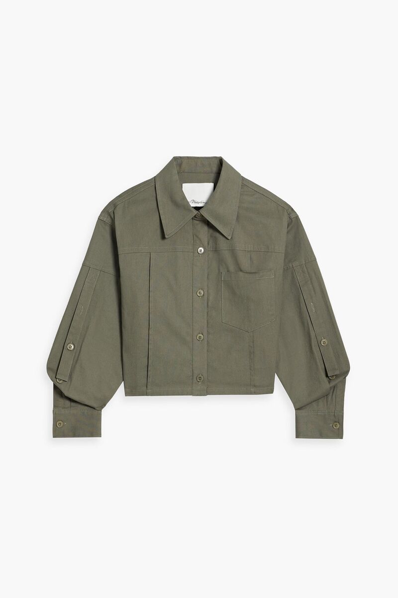 3.1 Phillip Lim - Cropped cotton-blend jacket - Green - US 4