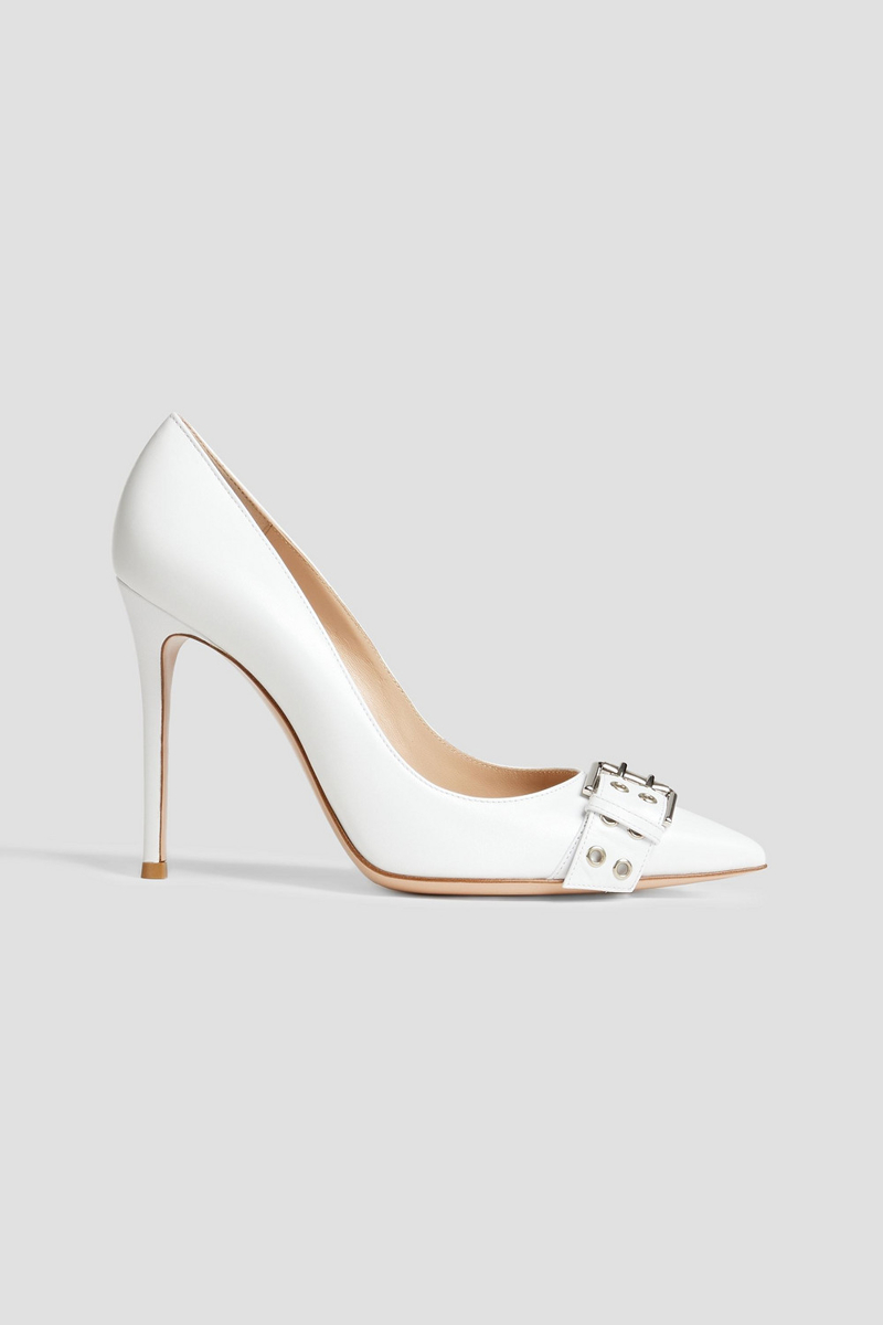 Gianvito Rossi - Buckled leather pumps - White - EU 41