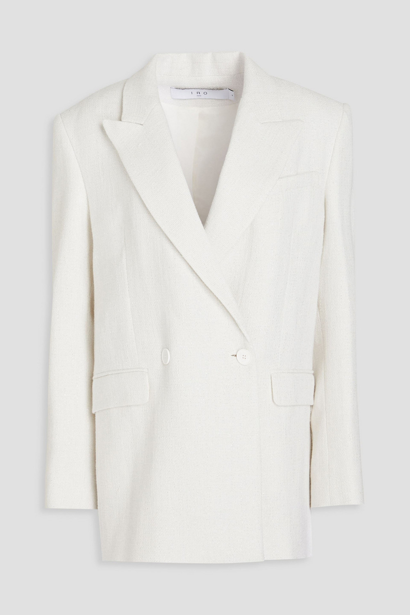 IRO - Yarita double-breasted metallic tweed blazer - White - FR 38