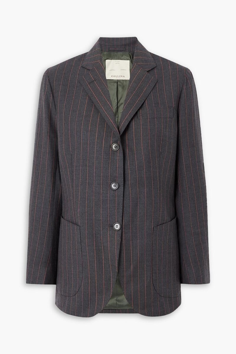 Giuliva Heritage - Andrea pinstriped wool blazer - Gray - IT 38