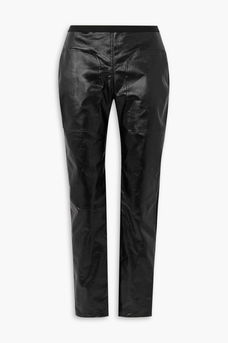 Rick Owens - Coated low-rise skinny jeans - Black - IT 42