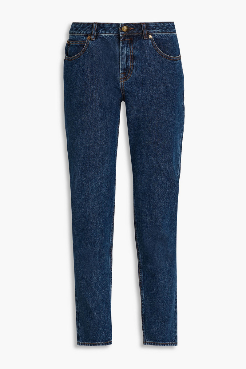 zimmermann - mid-rise tapered jeans - blue - 24