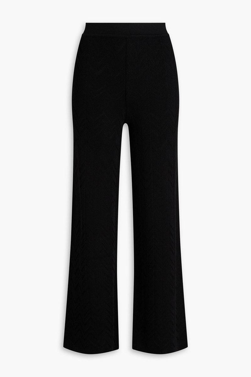 missoni - wool-blend flared pants - black - it 36