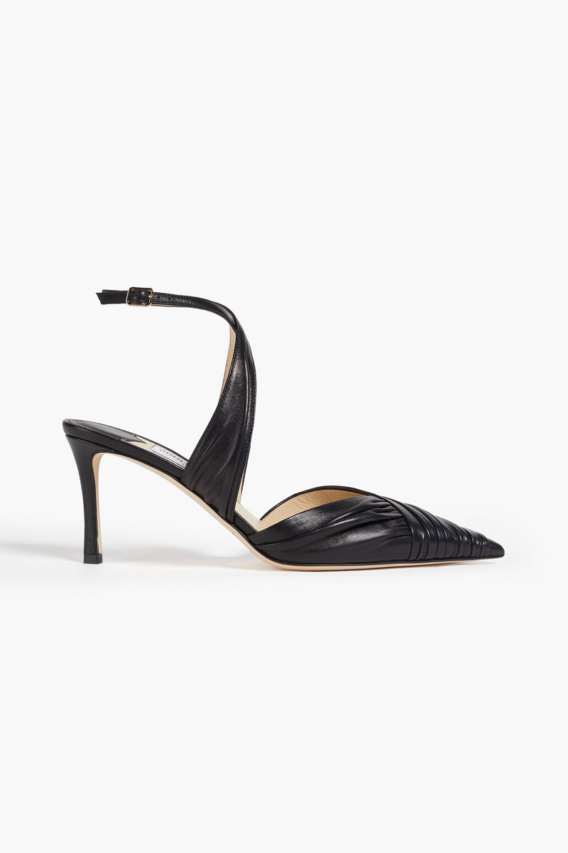 Jimmy Choo - Pleated leather pumps - Black - EU 40
