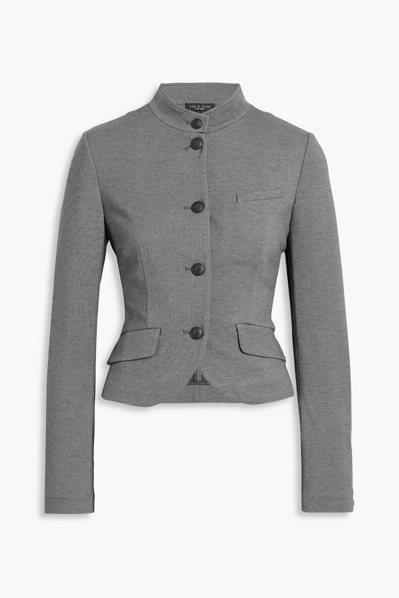 rag & bone - slade ponte blazer - gray - us 0